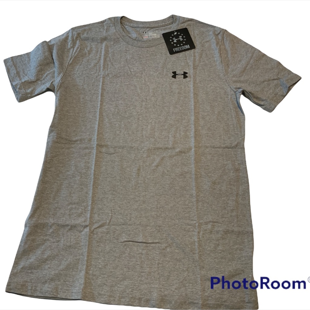 Men's Freedom Gray Under Armour Tee Shirt